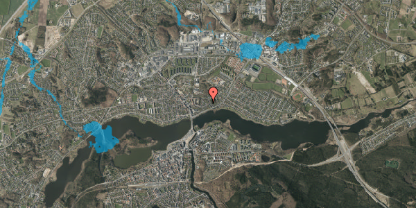 Oversvømmelsesrisiko fra vandløb på Færgevej 33, 8600 Silkeborg