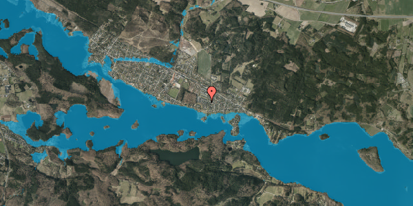 Oversvømmelsesrisiko fra vandløb på Georg Krügers Vej 289, 8600 Silkeborg