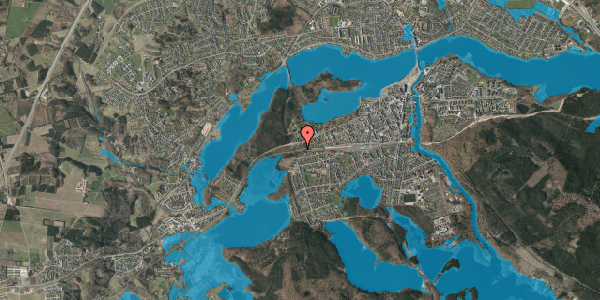 Oversvømmelsesrisiko fra vandløb på Gesnersvej 18, 8600 Silkeborg