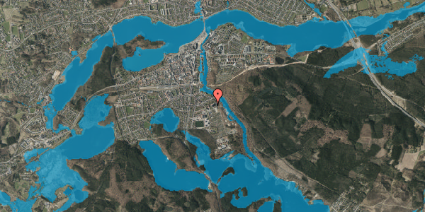 Oversvømmelsesrisiko fra vandløb på Gudenåvej 3B, 3. mf, 8600 Silkeborg