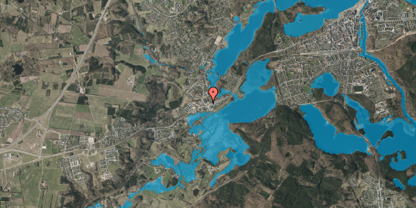 Oversvømmelsesrisiko fra vandløb på Lysmosevænget 2, 8600 Silkeborg