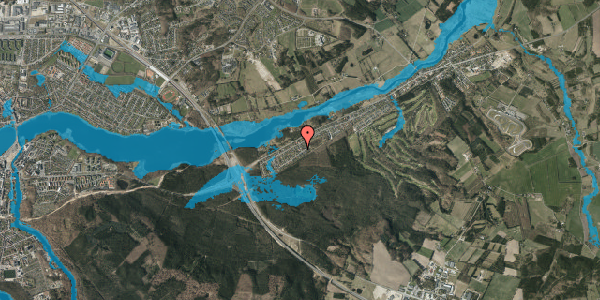 Oversvømmelsesrisiko fra vandløb på Høstvej 6, 8600 Silkeborg