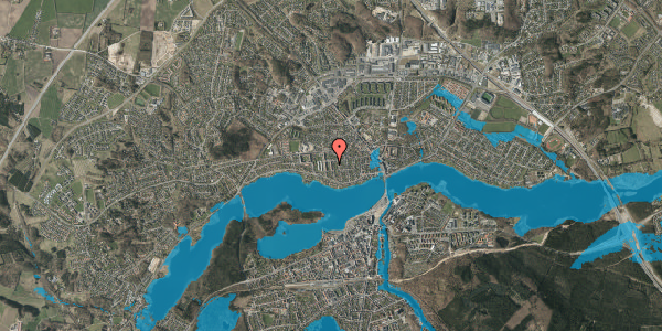 Oversvømmelsesrisiko fra vandløb på Jyllandsgade 15, 2. th, 8600 Silkeborg