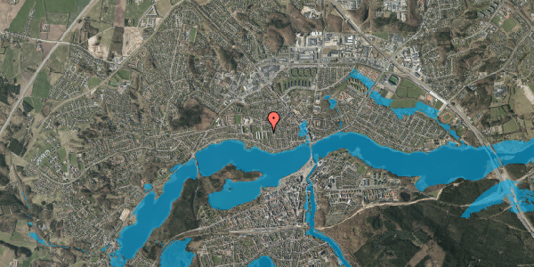 Oversvømmelsesrisiko fra vandløb på Jyllandsgade 17, 2. mf, 8600 Silkeborg