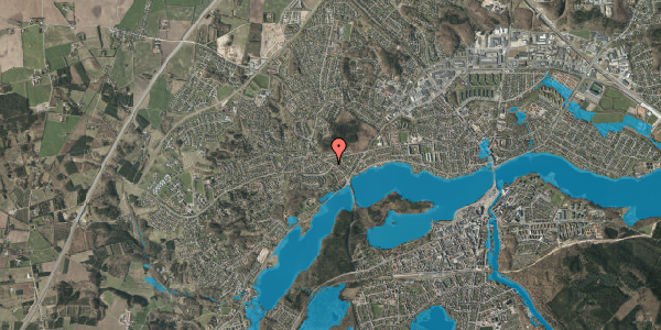 Oversvømmelsesrisiko fra vandløb på Kærsgårdsvej 23A, 8600 Silkeborg
