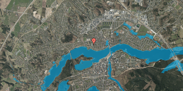Oversvømmelsesrisiko fra vandløb på Langelinie 7, 1. a, 8600 Silkeborg