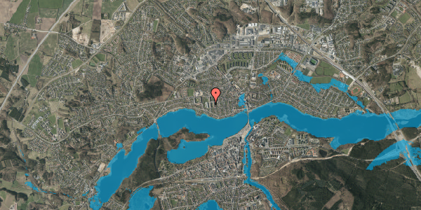 Oversvømmelsesrisiko fra vandløb på Langelinie 18, 1. tv, 8600 Silkeborg