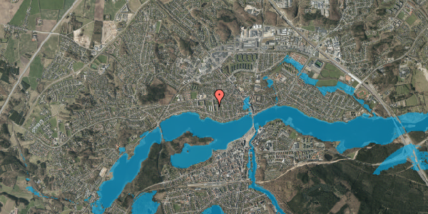 Oversvømmelsesrisiko fra vandløb på Langelinie 20, 2. th, 8600 Silkeborg