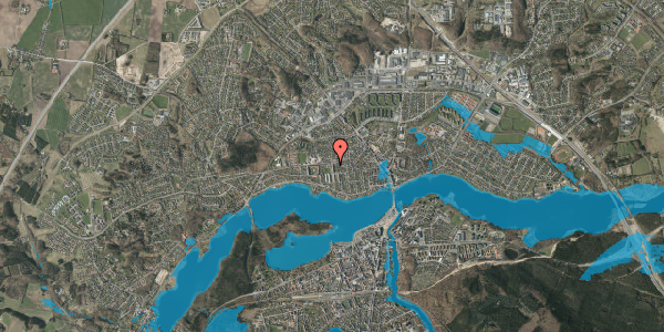 Oversvømmelsesrisiko fra vandløb på Langelinie 30, 1. th, 8600 Silkeborg