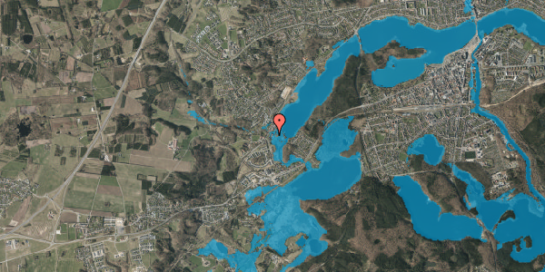 Oversvømmelsesrisiko fra vandløb på Lysbrogade 52, 1. 7, 8600 Silkeborg