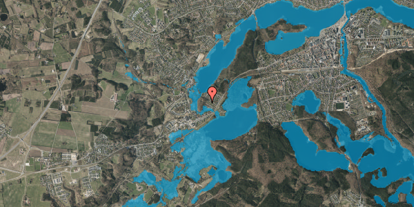 Oversvømmelsesrisiko fra vandløb på Lysåvej 16, 8600 Silkeborg
