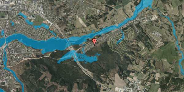Oversvømmelsesrisiko fra vandløb på Løvfaldsvej 45, 8600 Silkeborg