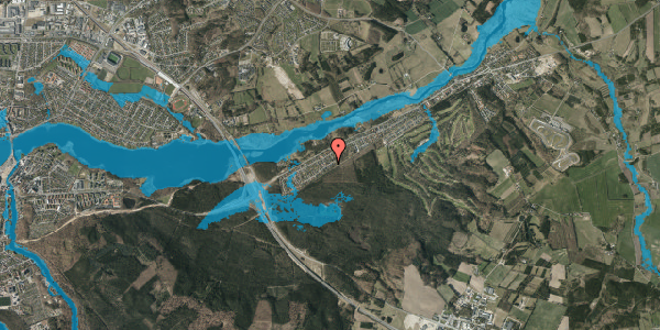 Oversvømmelsesrisiko fra vandløb på Løvfaldsvej 46, 8600 Silkeborg