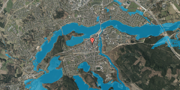 Oversvømmelsesrisiko fra vandløb på Nygade 20, 3. tv, 8600 Silkeborg