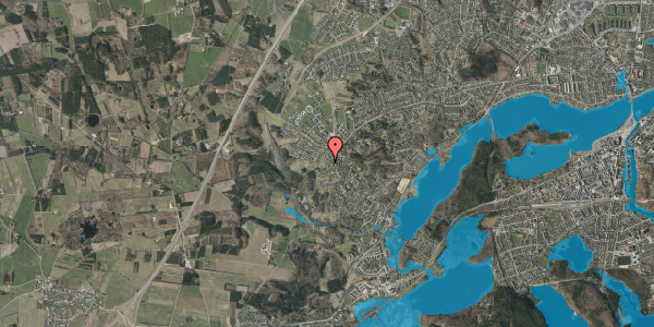 Oversvømmelsesrisiko fra vandløb på Reginsvej 10, 8600 Silkeborg