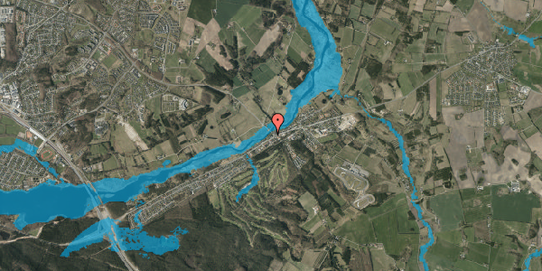 Oversvømmelsesrisiko fra vandløb på Resendalvej 26, 8600 Silkeborg
