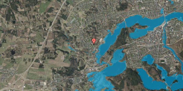 Oversvømmelsesrisiko fra vandløb på Rolf Krakes Vej 4, 8600 Silkeborg