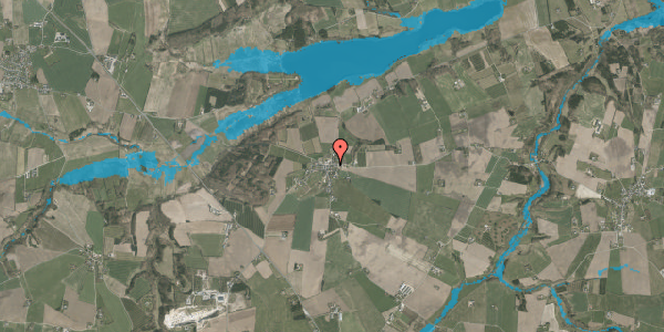 Oversvømmelsesrisiko fra vandløb på Serup Tinghøjvej 6, 8632 Lemming