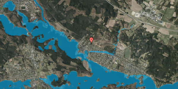 Oversvømmelsesrisiko fra vandløb på Sindbjergvej 12B, 8600 Silkeborg