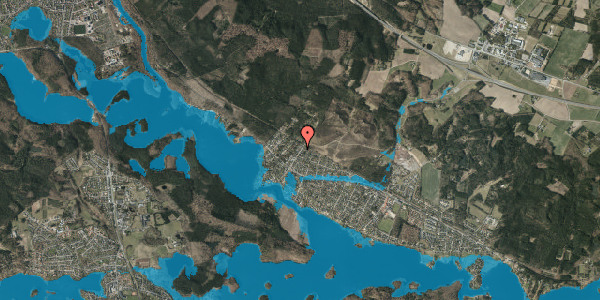 Oversvømmelsesrisiko fra vandløb på Sindbjergvej 25, 8600 Silkeborg