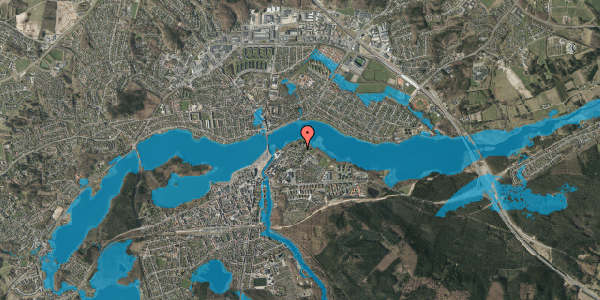 Oversvømmelsesrisiko fra vandløb på Smedebakken 82, 8600 Silkeborg