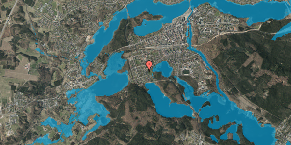Oversvømmelsesrisiko fra vandløb på Solhøjsvej 9, 8600 Silkeborg