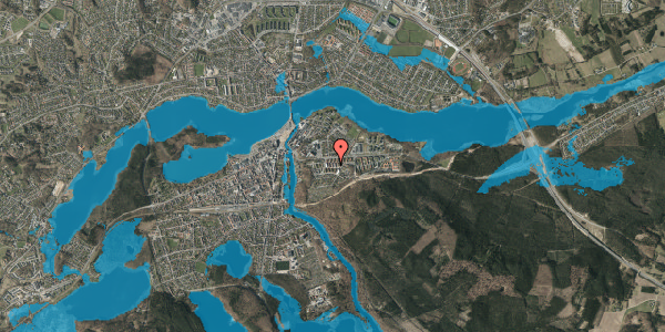 Oversvømmelsesrisiko fra vandløb på Solsortevej 15, 3. 27, 8600 Silkeborg