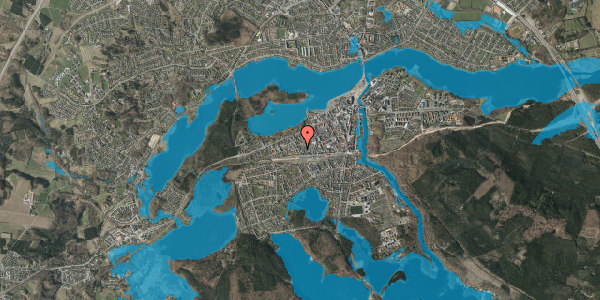 Oversvømmelsesrisiko fra vandløb på Toldbodgade 27, 1. tv, 8600 Silkeborg
