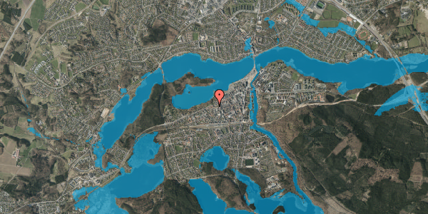 Oversvømmelsesrisiko fra vandløb på Vestergade 51B, 1. 5, 8600 Silkeborg