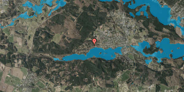 Oversvømmelsesrisiko fra vandløb på Vesterlundvej 117, 8600 Silkeborg