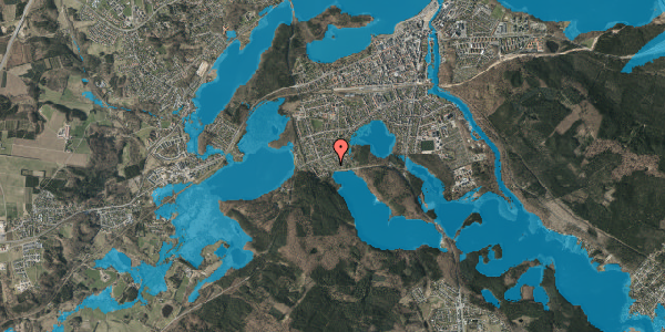 Oversvømmelsesrisiko fra vandløb på Vesterparken 16, 8600 Silkeborg