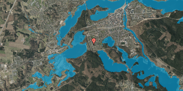 Oversvømmelsesrisiko fra vandløb på Vestervænget 14, 8600 Silkeborg