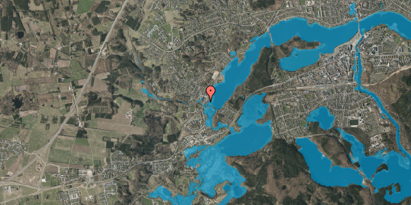 Oversvømmelsesrisiko fra vandløb på Vestre Ringvej 18, st. mf, 8600 Silkeborg