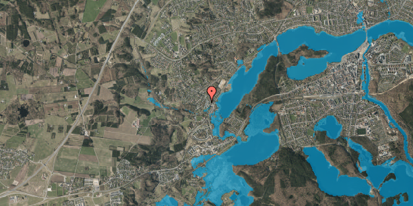 Oversvømmelsesrisiko fra vandløb på Ydunsvej 42, 8600 Silkeborg