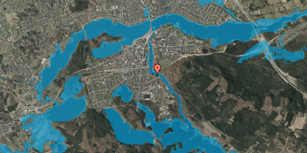 Oversvømmelsesrisiko fra vandløb på Åhavevej 99, 8600 Silkeborg