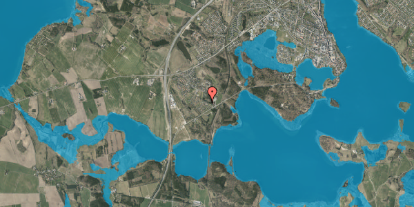 Oversvømmelsesrisiko fra vandløb på Almuevej 19, 8660 Skanderborg