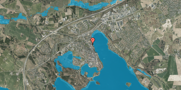 Oversvømmelsesrisiko fra vandløb på Banegårdsvej 2, 2. , 8660 Skanderborg