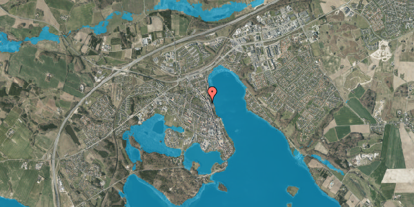 Oversvømmelsesrisiko fra vandløb på Banegårdsvej 3, st. th, 8660 Skanderborg