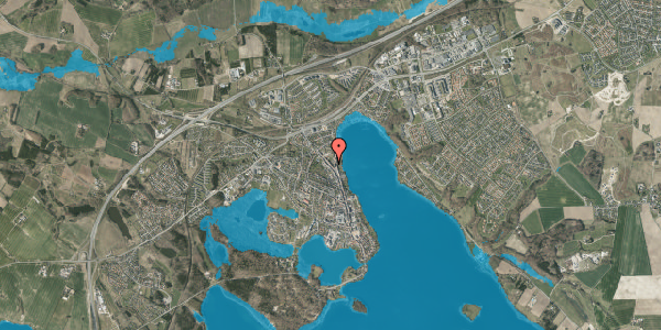 Oversvømmelsesrisiko fra vandløb på Banegårdsvej 6, st. th, 8660 Skanderborg