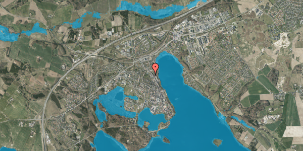 Oversvømmelsesrisiko fra vandløb på Banegårdsvej 21, 1. th, 8660 Skanderborg