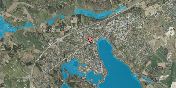 Oversvømmelsesrisiko fra vandløb på Banegårdsvej 65, 1. , 8660 Skanderborg