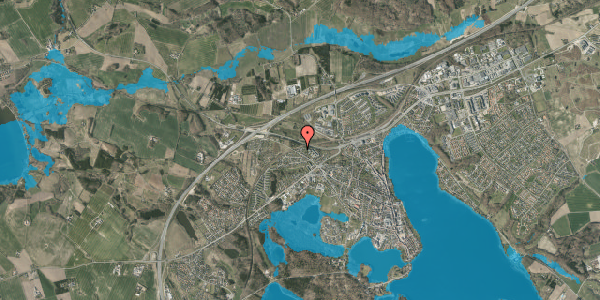 Oversvømmelsesrisiko fra vandløb på Banetoften 3, 8660 Skanderborg