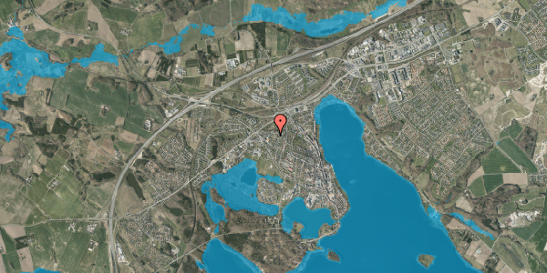 Oversvømmelsesrisiko fra vandløb på Bie Rasmussens Vænge 10, 8660 Skanderborg