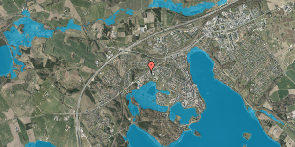 Oversvømmelsesrisiko fra vandløb på Birkevej 2, st. tv, 8660 Skanderborg