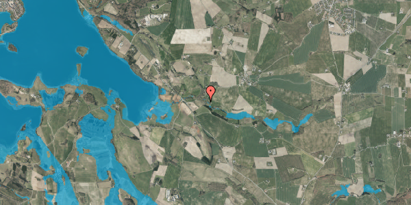 Oversvømmelsesrisiko fra vandløb på Bjergvej 4, 8660 Skanderborg