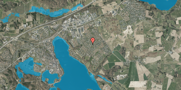 Oversvømmelsesrisiko fra vandløb på Blåmejsevej 5, 8660 Skanderborg