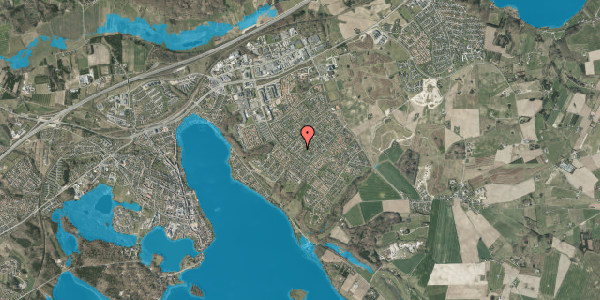 Oversvømmelsesrisiko fra vandløb på Blåmejsevej 15, 8660 Skanderborg