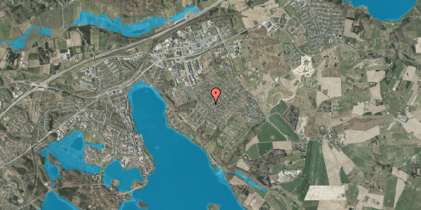 Oversvømmelsesrisiko fra vandløb på Bogfinkevej 7, 8660 Skanderborg