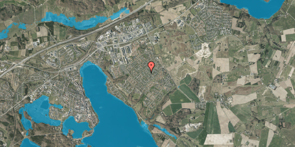 Oversvømmelsesrisiko fra vandløb på Duevej 7, 8660 Skanderborg