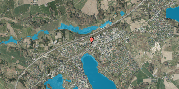Oversvømmelsesrisiko fra vandløb på Edelsborgvej 15, 8660 Skanderborg